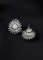 Silver Plated Diamond Pendant Set- PSET02824 - Image 3