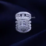 Silver Plated Luxury Cocktail Ring (Silver) RING02367