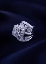 Silver Plated Luxury Cocktail Ring (Silver) RING02367 - Image 2
