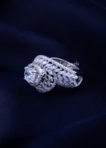 Silver Plated Wave Statement Ring (Silver) RING02370 - Image 2