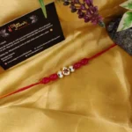 Single Kundan Ruby Rakhi - Image 2