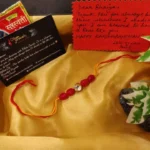 Single Kundan Ruby Rakhi - Image 3