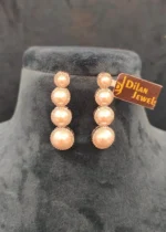Single-Line Pearl Diamond Necklace Set (White-Gold)- NEC30012312 - Image 2
