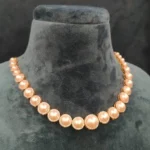 Single-Line Pearl Diamond Necklace Set (Yellow-Gold)- NEC30012303