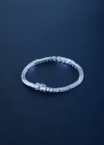 Single Line Tennis Bracelet (Silver) BRA001127 - Image 3