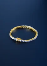 Single Line Tennis Bracelet (Yellow Gold) BRA001126 - Image 3