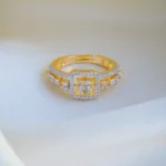 Sleek Diamond Look Ring (Yellow Gold) RING00933