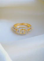 Sleek Diamond Look Ring (Yellow Gold) RING00933