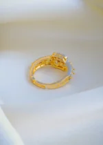 Sleek Diamond Look Ring (Yellow Gold) RING00933 - Image 4