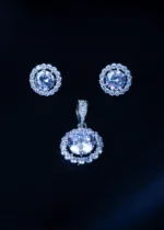 Solitaire 5ct. Locket Set (Silver) PSET01351