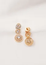 Solitaire Party Earrings (Yellow Gold) EAR000694 - Image 3