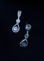 Solitaire elongated Locket set (Silver) PSET01350 - Image 3