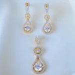 Solitaire elongated Locket set (Yellow Gold) PSET01352