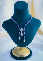 Sophisticated Diamond Blue Elegance Set (Silver) NEC000874 - Image 2