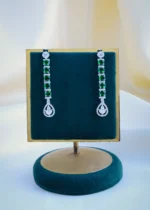 Sophisticated Diamond Green Elegance Set (Silver) NEC000873 - Image 3