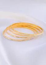 Sparkle Line Slim Plated Bangles (Yellow Gold) BAN002272 - Image 3