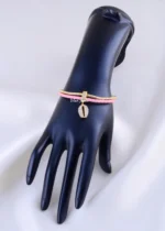 Sparkle Pink Dual Band Bracelet (Yellow Gold) BRA002205
