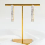 Sparkling Baguette Diamond Hoops (Yellow Gold) EAR002433