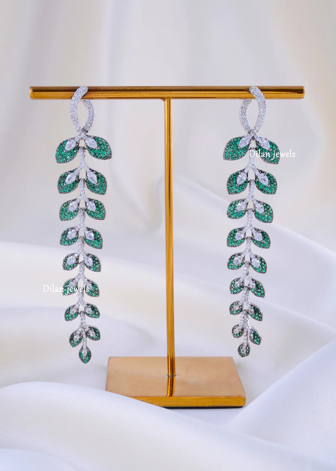 Sparkling-Ivy-Statement-Earrings-Black-Rhodium-EAR002298a Sparkling Ivy Statement Earrings (Black Rhodium) EAR002298 - Image 1