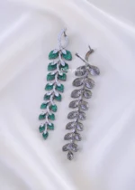Sparkling Ivy Statement Earrings (Black Rhodium) EAR002298 - Image 3