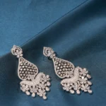 Sparkling Silver Earrings (Silver) EAR000484