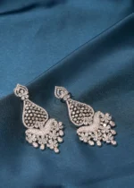 Sparkling Silver Earrings (Silver) EAR000484