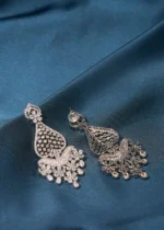 Sparkling Silver Earrings (Silver) EAR000484 - Image 3