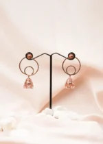 Spiral Diamond Jhumka (Rose Gold) EAR000780 - Image 2