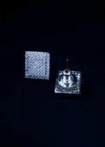 Square Diamond Locket Set (Silver) PSET01449 - Image 3
