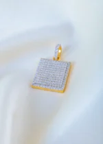 Square Diamond Locket Set (Yellow Gold) PSET01448 - Image 2