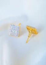 Square Diamond Locket Set (Yellow Gold) PSET01448 - Image 3