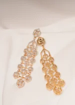 Statement Bagguetted Earrings (Yellow Gold) EAR000451 - Image 2