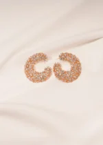 Statement C Earrings (Rose Gold) EAR000432 - Image 2