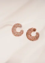 Statement C Earrings (Rose Gold) EAR000432 - Image 3
