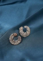 Statement C Earrings (Silver) EAR000490 - Image 2