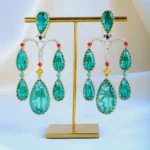 Statement Chandelier Earrings (Victorian Gold) EAR000856