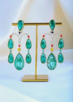 Statement Chandelier Earrings (Victorian Gold) EAR000856