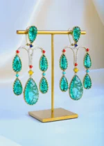 Statement Chandelier Earrings (Victorian Gold) EAR000856 - Image 2