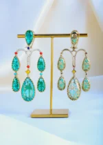 Statement Chandelier Earrings (Victorian Gold) EAR000856 - Image 3