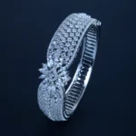 Statement Diamond Bracelet (Silver) BRA001309