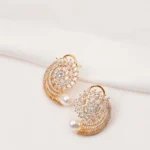 Statement Diamond Look Studs (Yellow Gold) EAR000690