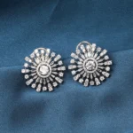 Statement Diamond Studs (Silver) EAR000713