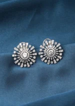 Statement Diamond Studs (Silver) EAR000713