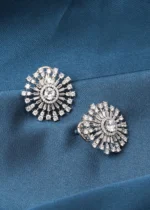 Statement Diamond Studs (Silver) EAR000713 - Image 2