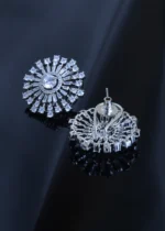 Statement Diamond Studs (Silver) EAR000713 - Image 4