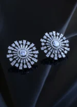 Statement Diamond Studs (Silver) EAR000713 - Image 5