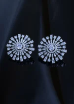 Statement Diamond Studs (Silver) EAR000713 - Image 6