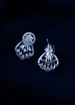 Statement Floral Pandant Set (Silver) PSET01467 - Image 3