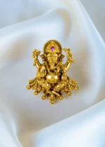 Statement Ganpati Gold Ring (Antique Gold) RING01414