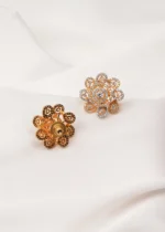 Statement Intricate Studs (Yellow Gold) EAR000703 - Image 3